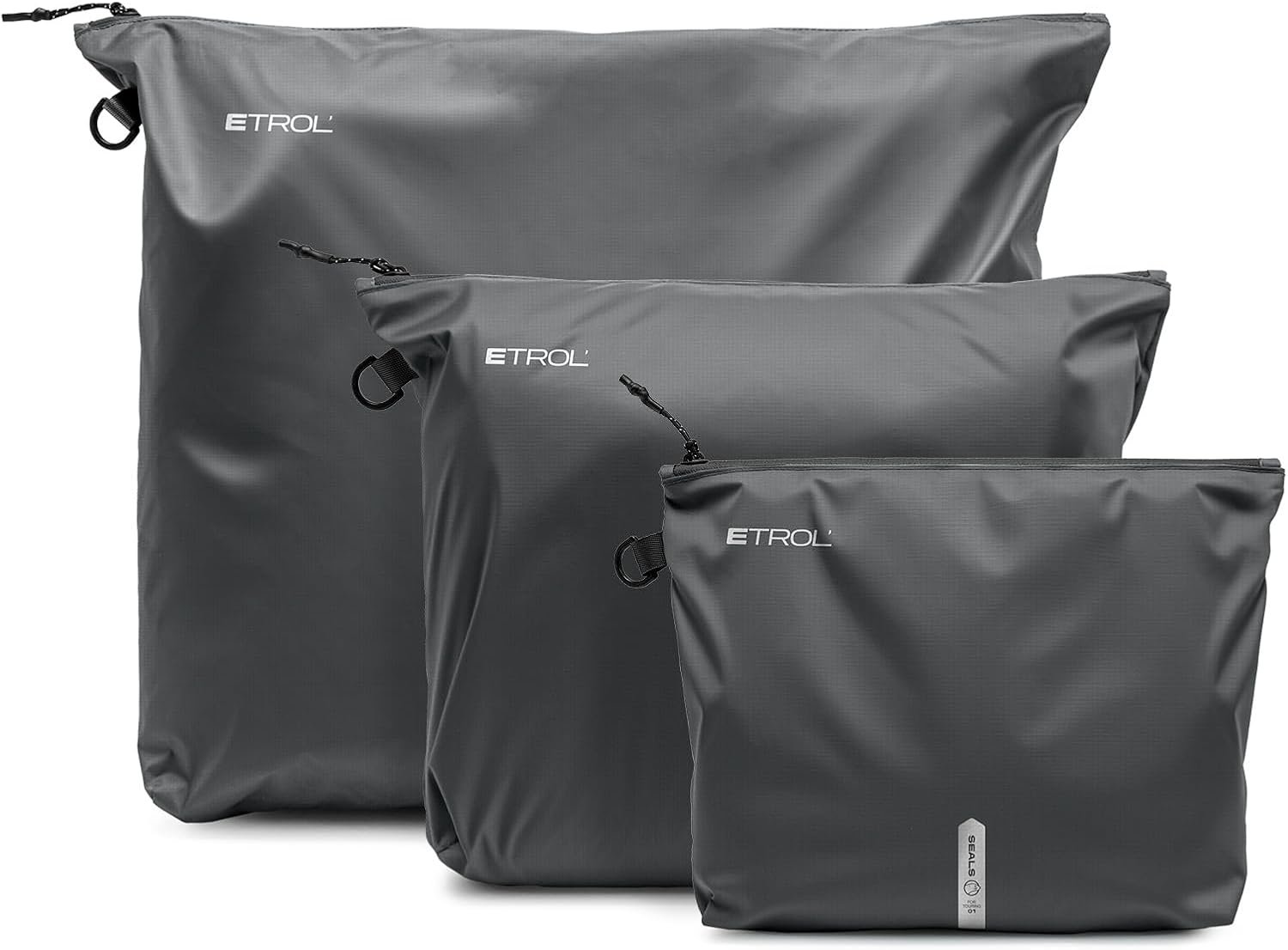 ETROL Travel Packing Cubes Set of 3, Waterproof Compression Storage Bags for Clothes, Lightweight Luggage Organizers for Suitcase, Backpacking, Hiking, Camping & Business Trips(M+L+XL)