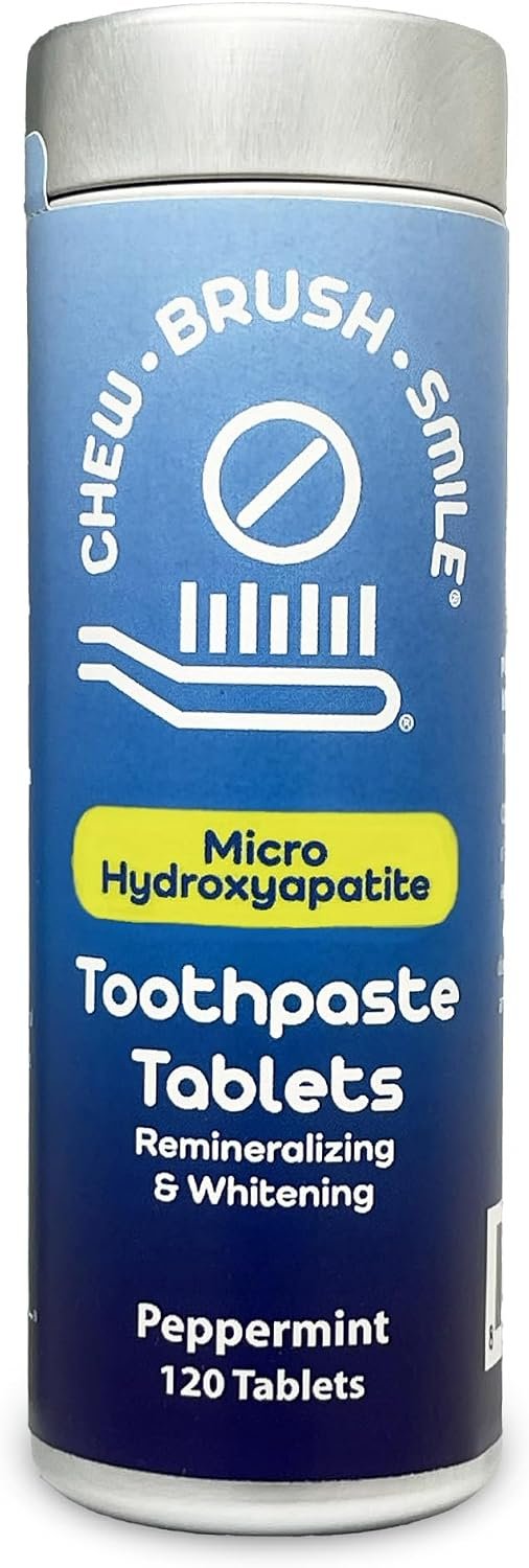 Chew Brush Smile Micro Hydroxyapatite Toothpaste Tablets 120 Count