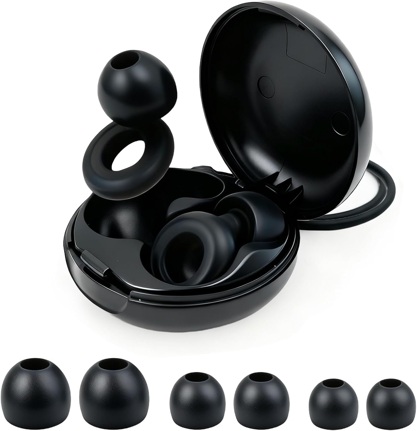 Noise Cancelling Ear Plugs for Sleep, Concerts, Work & Study – Reusable Silicone Ear Protection with Small Carry Box, 30dB Noise Reduction