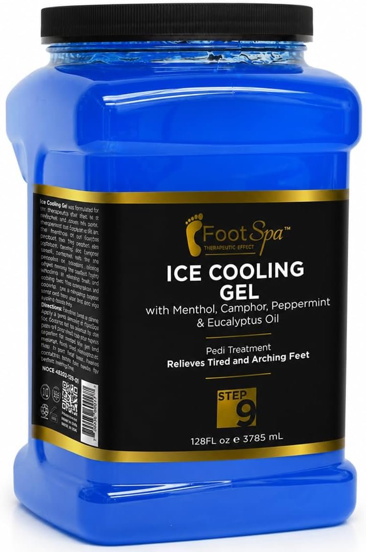 Foot SPA Salon Pedicure Massage Gel, Cooling Non-Slip Finish, 128 oz