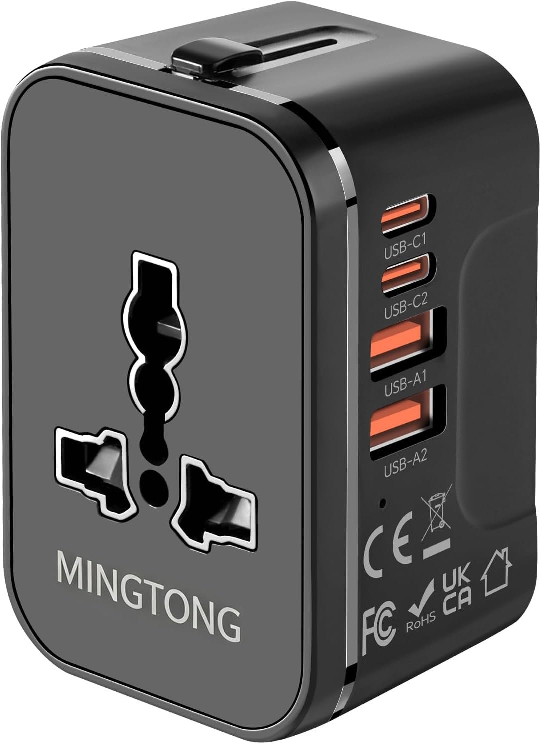 Universal Travel Adapter Fast Charge International Power Plug Adapter 4 USB