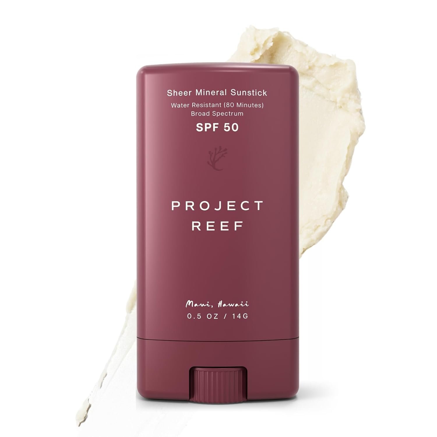 Project Reef SPF 50 Mineral Sunscreen Stick Compact Size, 0.5 oz