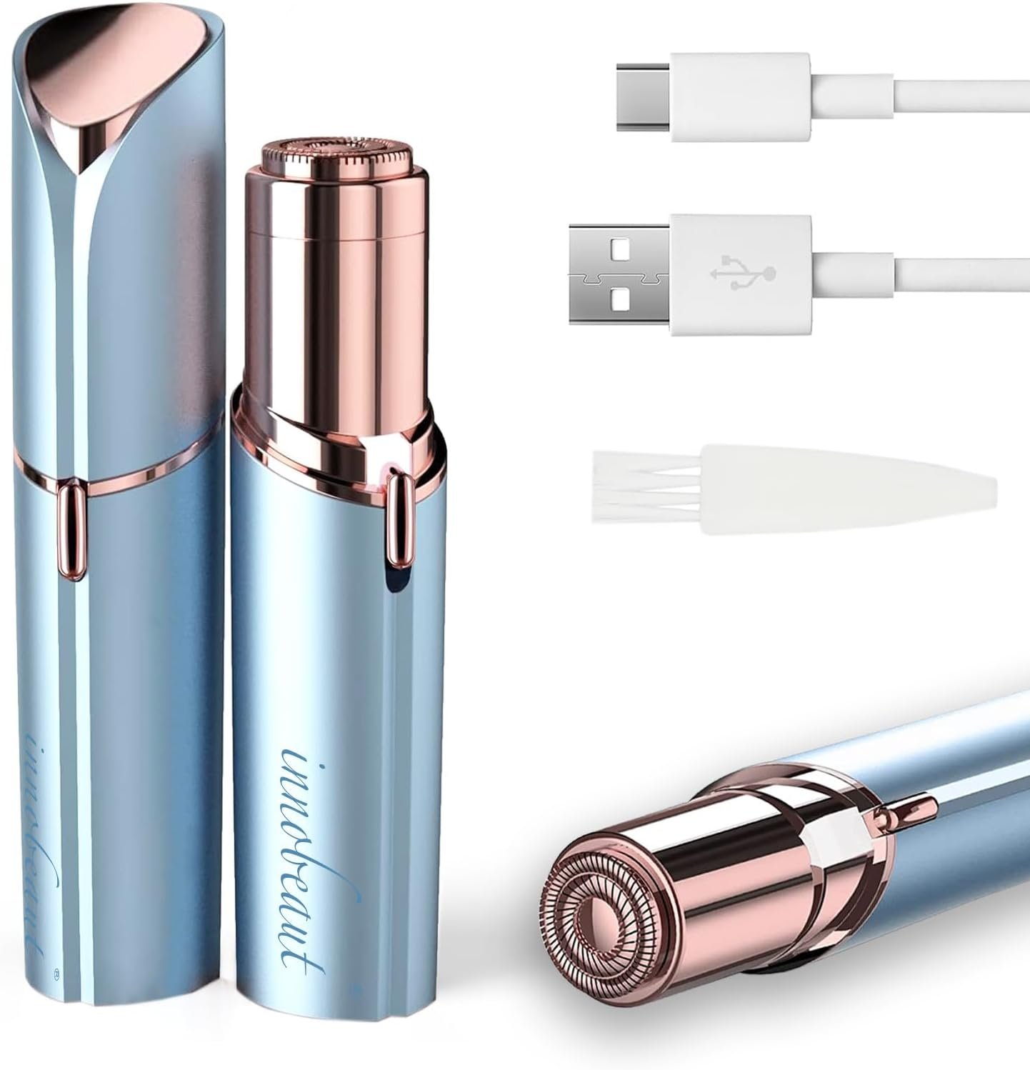 innobeaut Painless Electric Facial Hair Remover for Women, USB Rechargeable