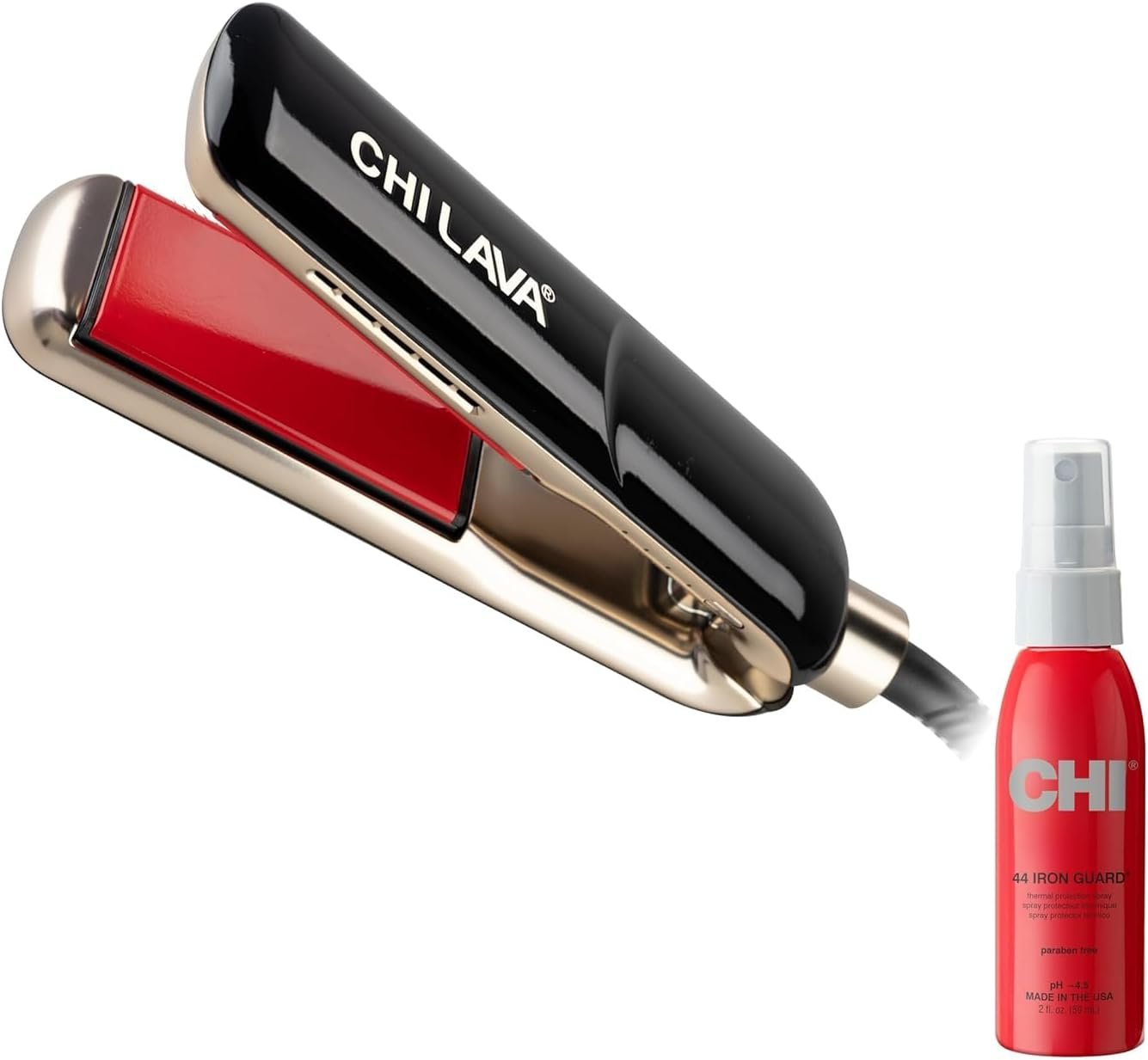 CHI Lava MiniStyler & CHI 44 Iron Guard (2 Oz) Gift Duo, 1.5” Iron