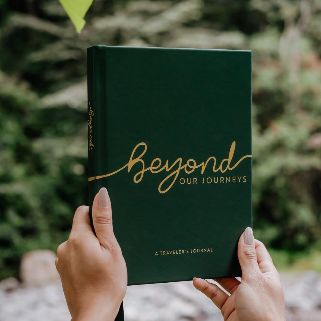 Guided Travel Journal for Mindful Travelers – Premium Hardcover PU Leather Notebook with Tear-Out Postcards, Reflective Prompts & Creative Space – Thoughtful Travel Memory Keepsake.