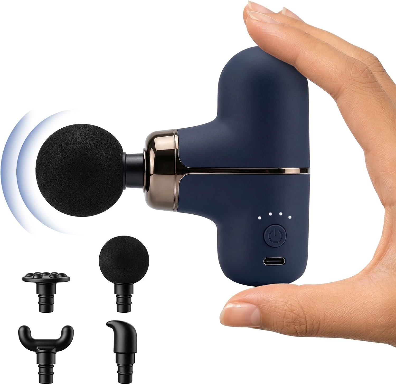 Rika Mini Massage Gun, Deep Tissue Percussion Massager, Ultra-Quiet Portable Handheld Muscle Massager for Athletes, Travel Massager for Home Gym Office, Green Gift for Women