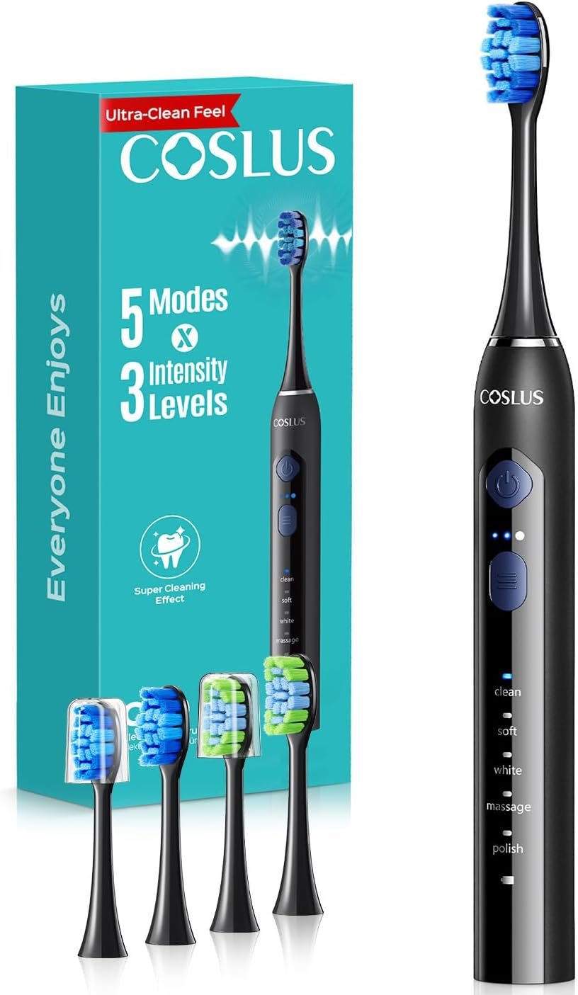COSLUS C30 Electric Toothbrush for Adults, Effective Yet Gentle Ultra-Clean
