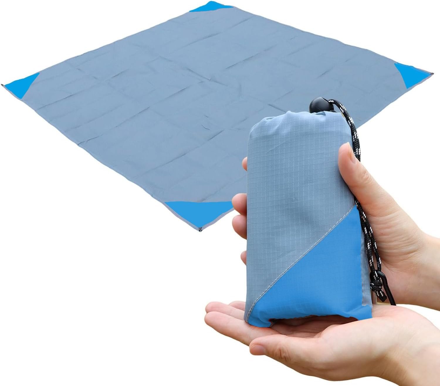 Pocket Picnic Blanket, Compact Lightweight Tarp for Camping
