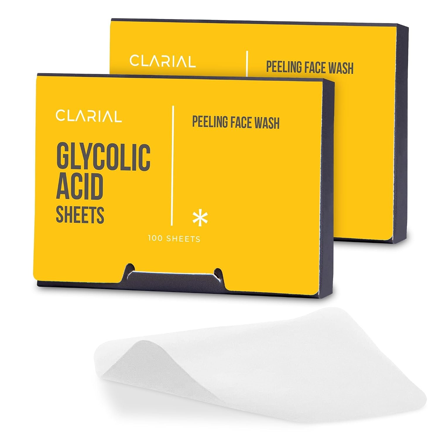 Glycolic Acid Soap Sheets, Exfoliating Peel Travel Face Wash 2 Pack