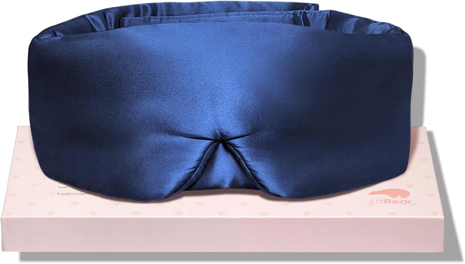 LitBear Silk Sleep Mask for Side Sleeper, Eye Mask Sleeping for Women Men