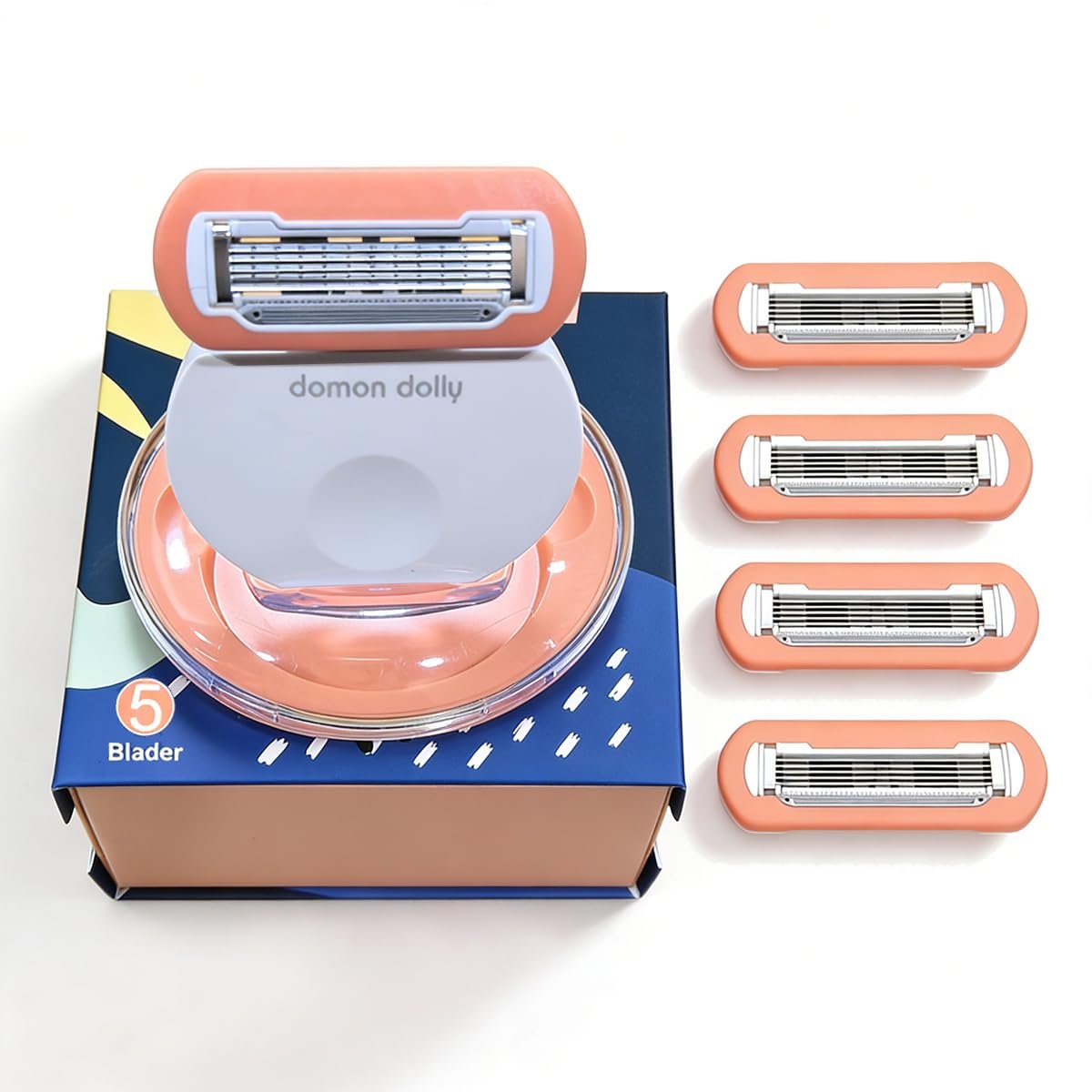 Women’s 5-Blade Travel Razor with Case – Includes Handle + 5 Refills – Compact, Extra Smooth Shaving for On-The-Go – Travel Size Toiletries Essential