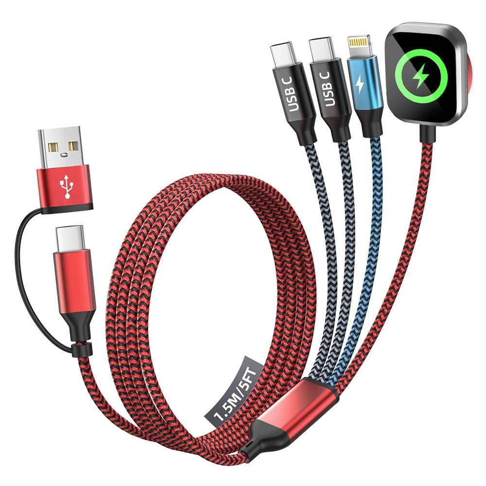 Cruise Essentials 2026, 4 in 2 Multi Charging Cable for Apple Watch Charger