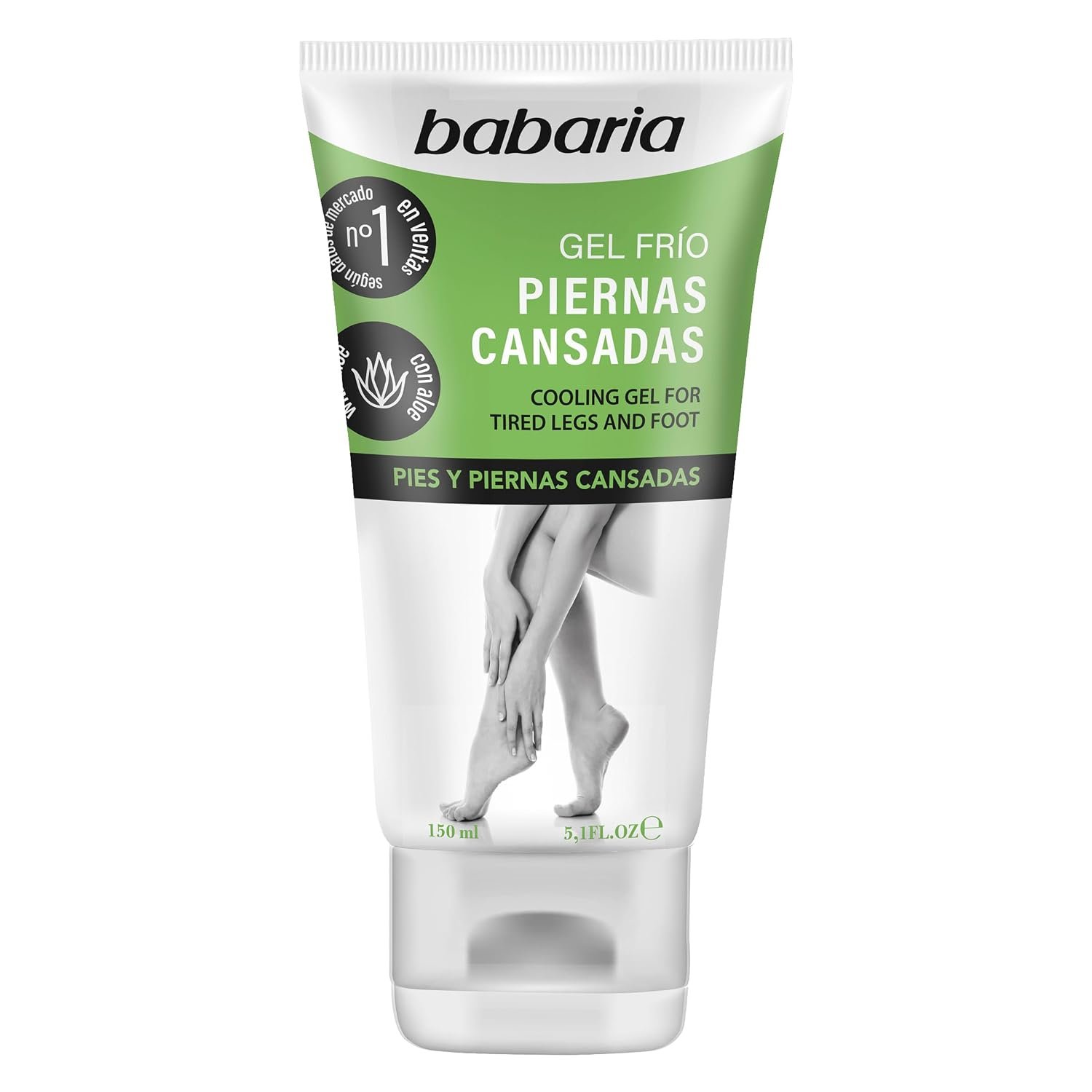 Babaria Cooling Gel for Legs and Feet – Calming and Softening Effect – Provides Regenerating and Soothing Properties – Infused with Castor Oil and Aloe Vera – Suitable for All Skin Types – 5.1 oz