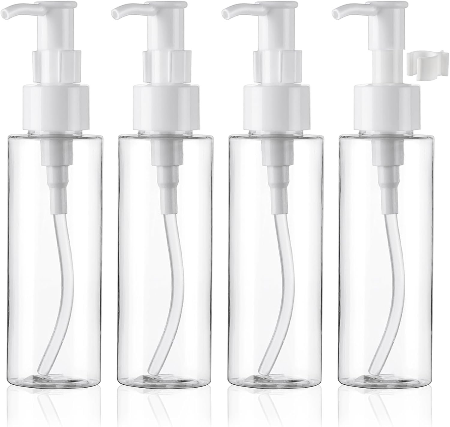 Cosywell Empty Plastic Pump Bottles 3.4oz 4 Pack Pump Dispenser
