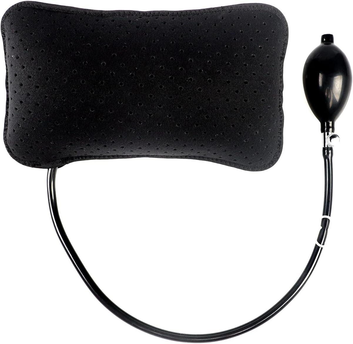 Inflatable Lumbar Support Pillow for Women Men Lower Back Pain Relief, Adjustable Air Pump Car Seat Office Chair Cushion Breathable Cover Sofa Bed Neck Waist Support Portable Airplane Travel Pillow