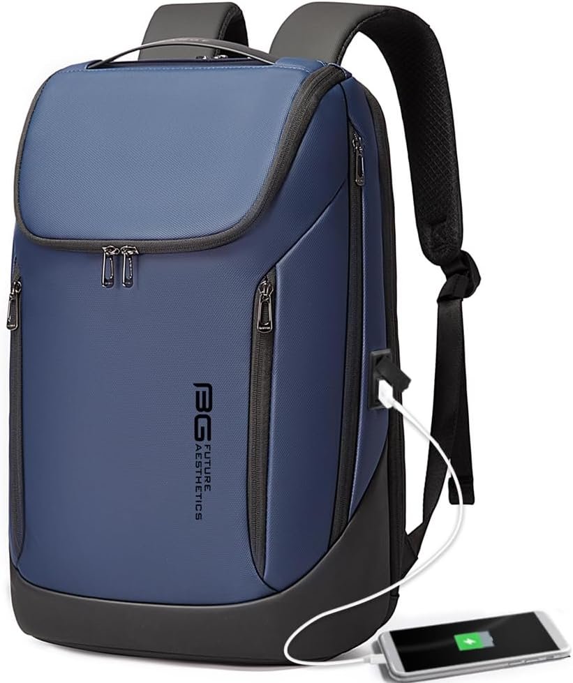 BANGE Business Smart Backpack Waterproof fit 15.6 Inch Laptop Backpack with USB Charging Port,Travel Durable Backpack
