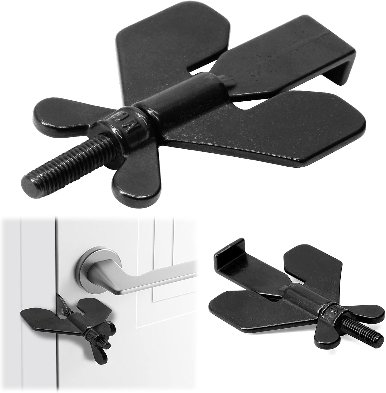 2 PCS Portable Door Lock,Door Lock,Home Security Door Locker Travel Lockdown Locks for Additional Safety and Privacy Protion,Door Lock Security Devices,for Home Hotel School Apartment