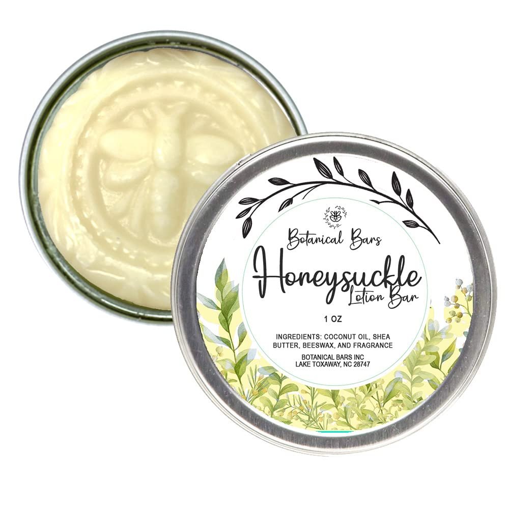 1oz Honeysuckle Lotion Bar All Natural Lotion in Tin