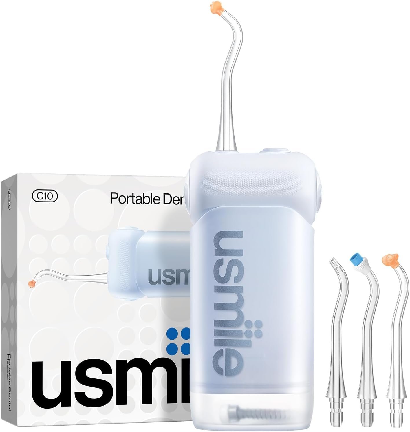 usmile C10 Portable Water Flosser for Travel, 95-Day Battery, IPX7, Blue