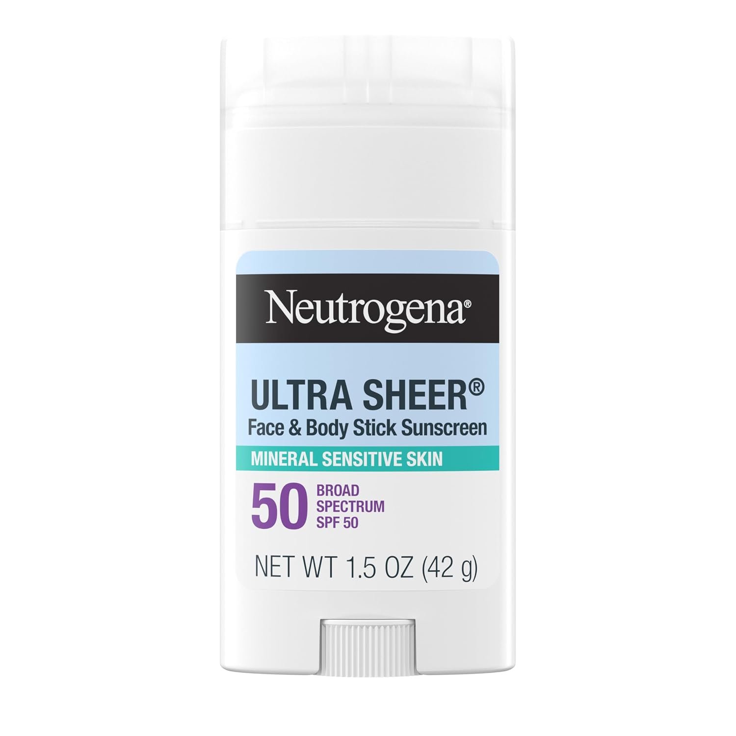 Neutrogena Ultra Sheer Mineral Sunscreen Stick SPF 50, 1.5 oz