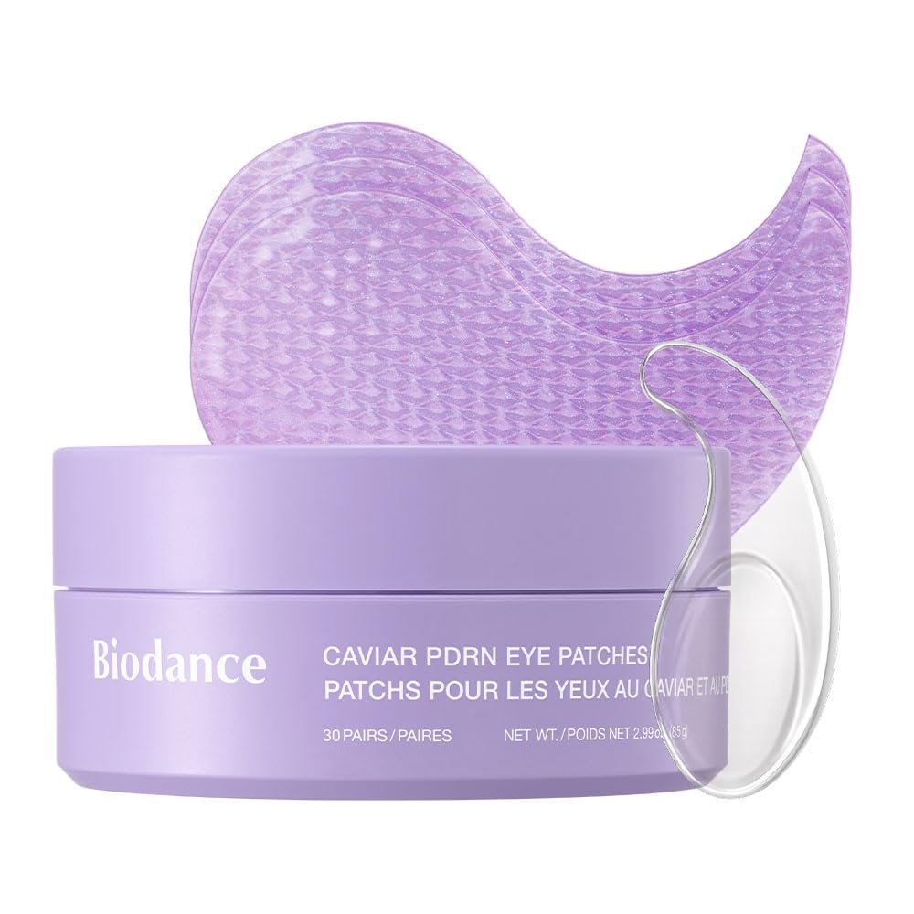 BIODANCE Hydrogel Eye Patches for Under Eye – Caviar PDRN, Depuffing & Eye Bags (60 Count)