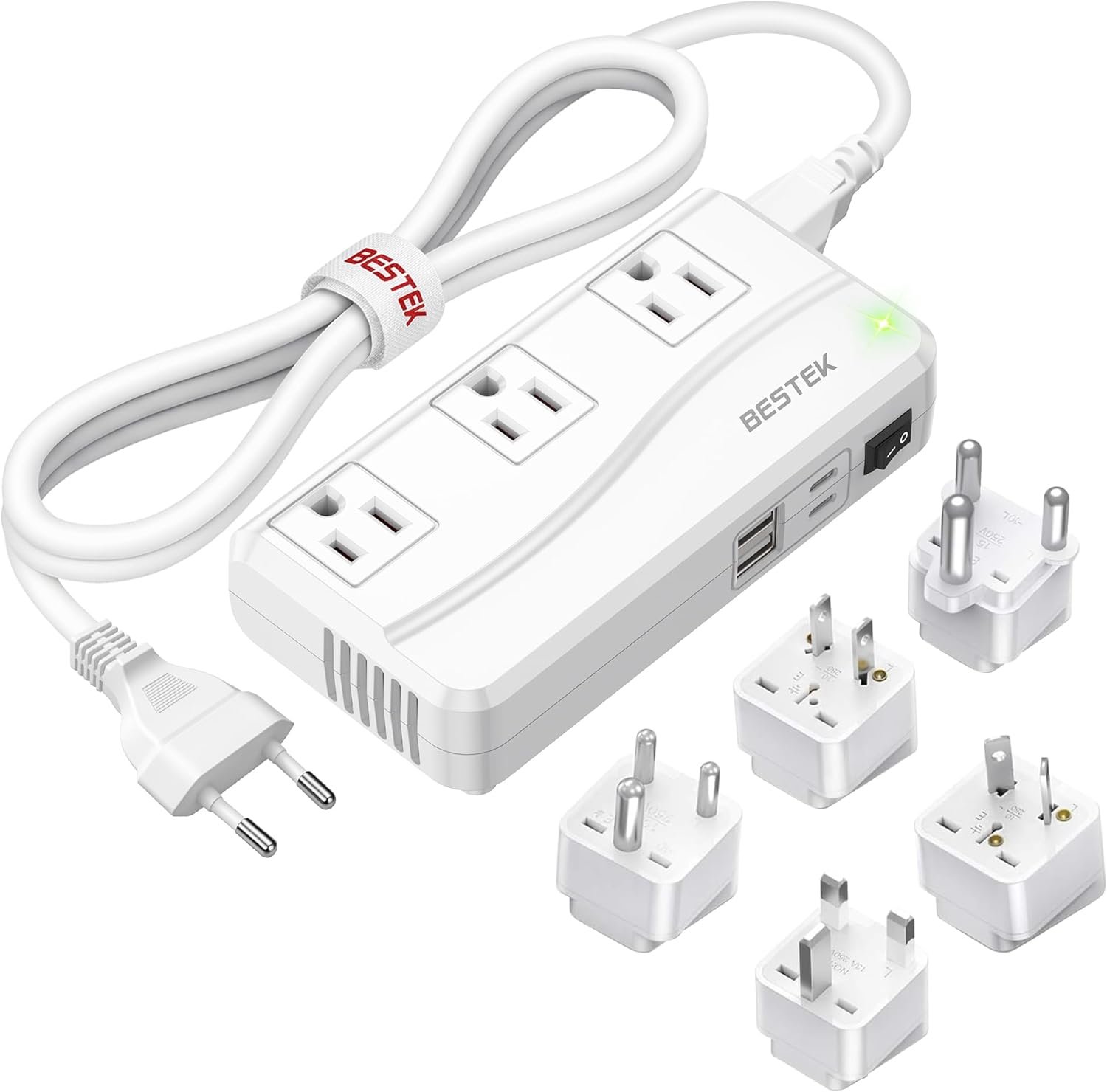 BESTEK 220V to 110V Converter, 300W Voltage Converter US to Europe with USB