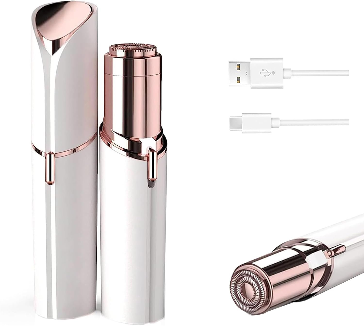 tuokiy Painless Electric Womens Facial Hair Shaver, USB-C Rechargeable
