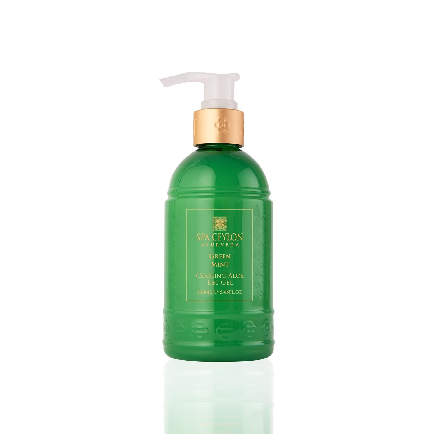 SPA CEYLON Green Mint Cooling Aloe – Leg Gel, Organic Aloe Vera, Witch Hazel, Peppermint Gel, Hydrating, Vegan, 250g