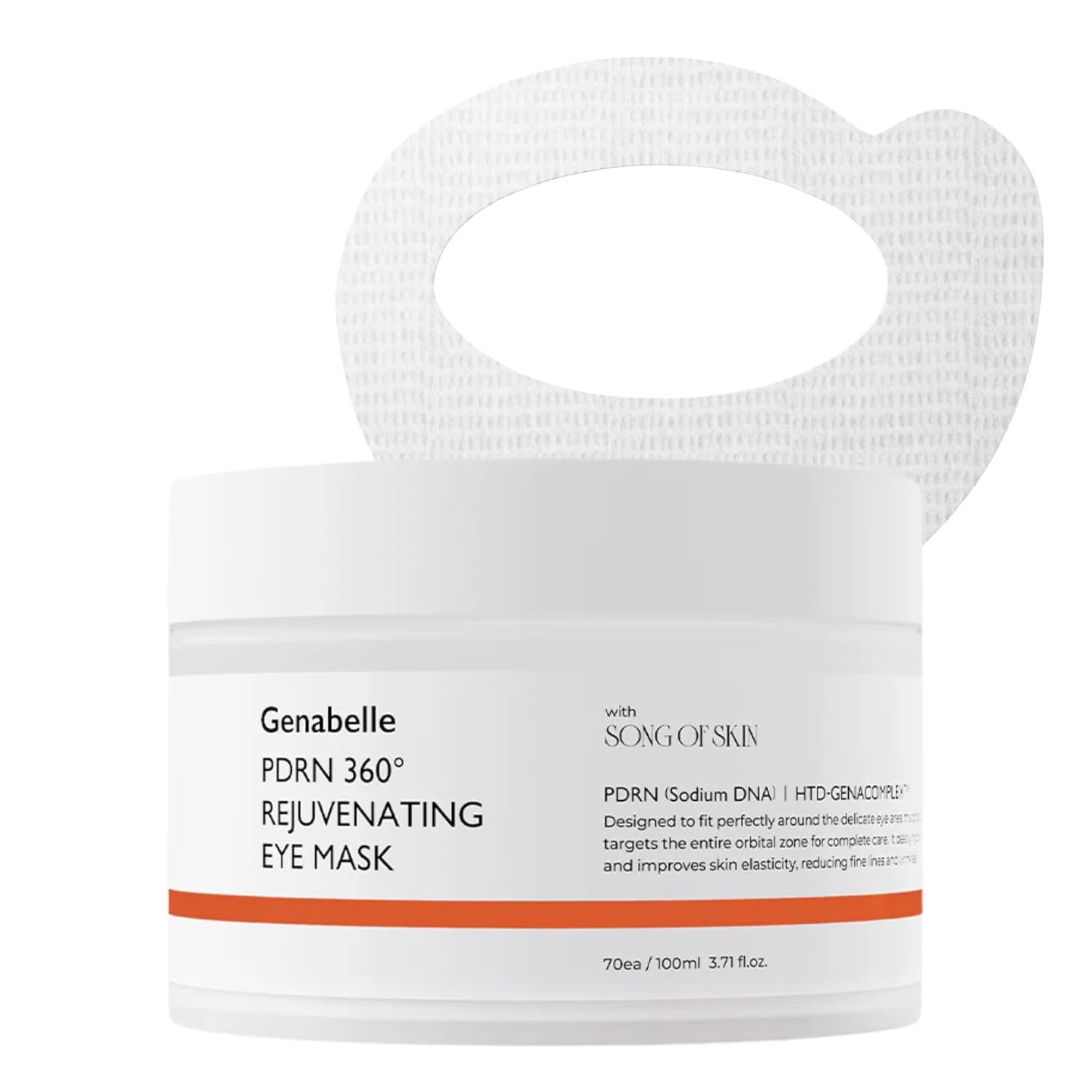 Genabelle PDRN 360° Rejuvenating Eye Mask – Full Eye Area Eye Patches for Hydration, Firming & Elasticity with PDRN & Peptides – Targets Dark Circles, Puffiness & Fine Lines, Glass Skin – 3.38 fl oz.