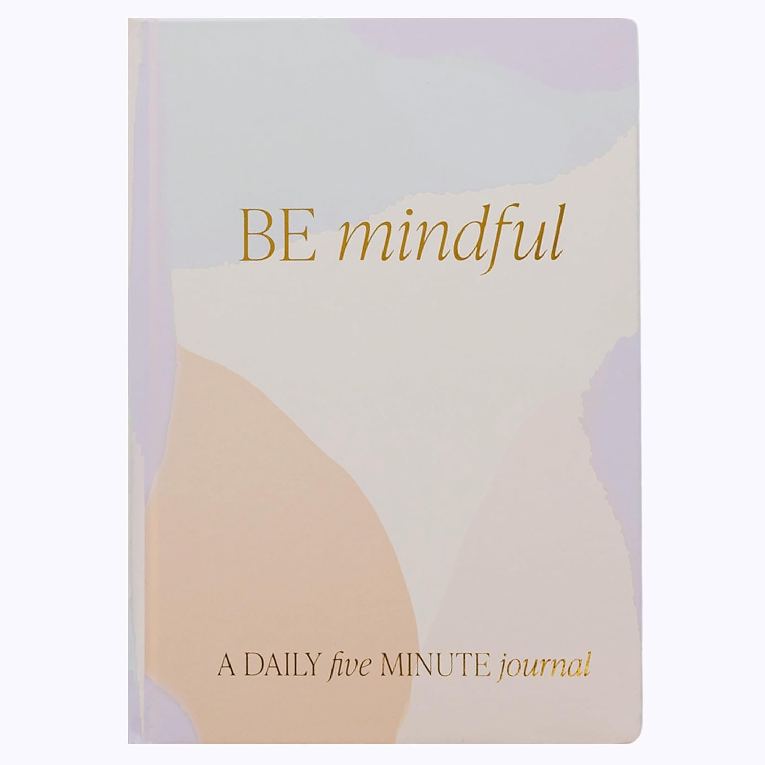 Sweet Water Decor Be Mindful 5 Minute Journal – Daily Gratitude Prompted Journal for Women, 184 Pages Daily Mindfulness Journal – Pastel Journal with Gold Foil Accents and Ribbon Bookmark