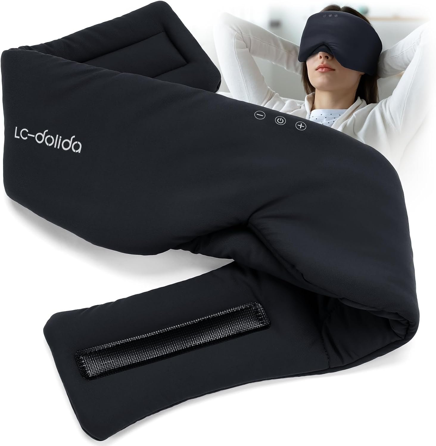 Luxury Bluetooth 5.4 Sleep Mask for Adults – Ice Fiber Cooling & HD Sound, 100% Light Blocking Adjustable Eye Cover for Travel & Side Sleepers – Soft Sleep Headphones with 10H Playtime