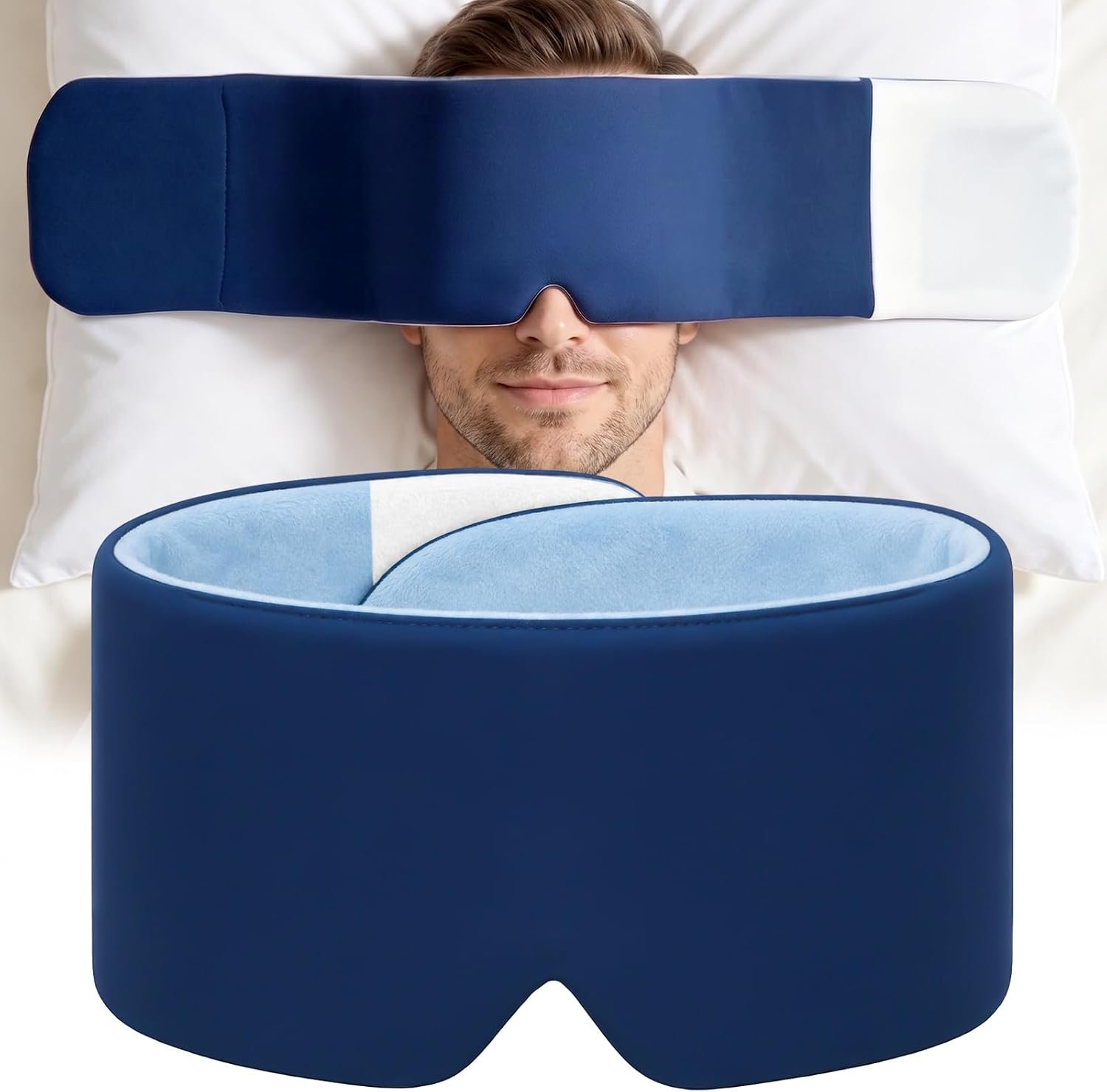 Sleep Mask for Men,Weighted Eye Mask,Weighted Sleep Mask,100% Light Block
