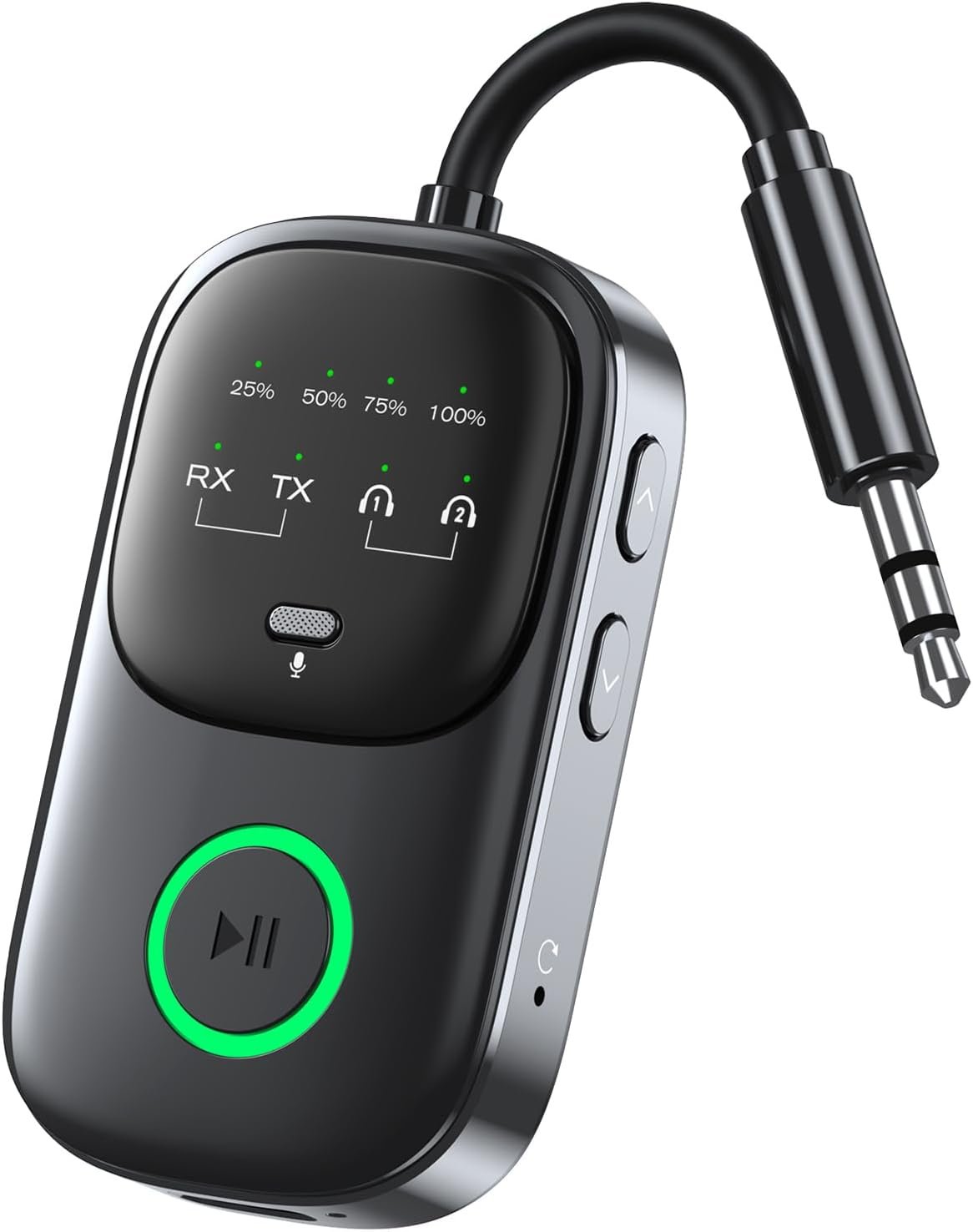 Bluetooth Transmitter Receiver, 2-in-1 Audio Adapter for Airplane, TV, Car