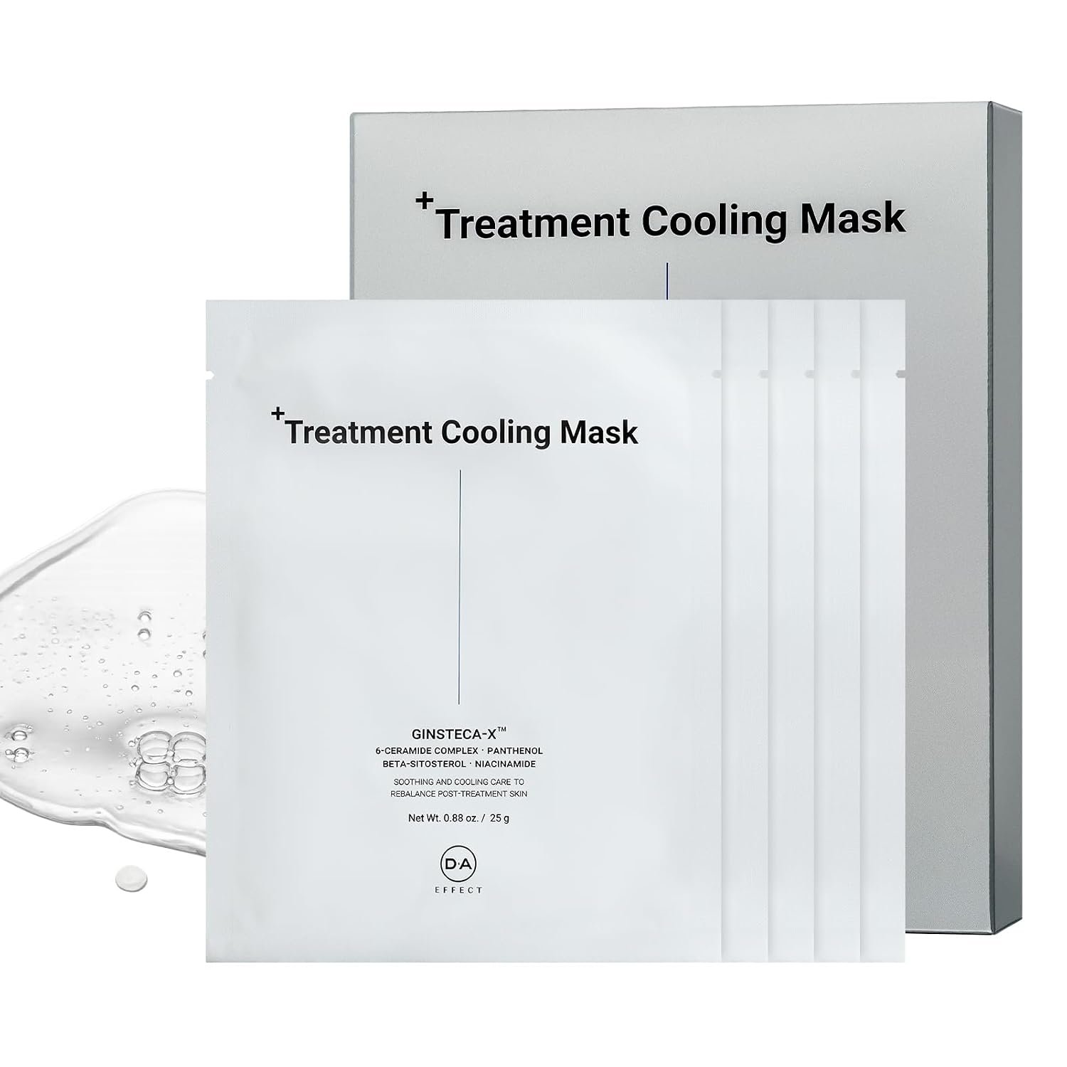DA EFFECT Treatment Cooling Mask, Hydrating After Sun Face Mask, 5 Sheets