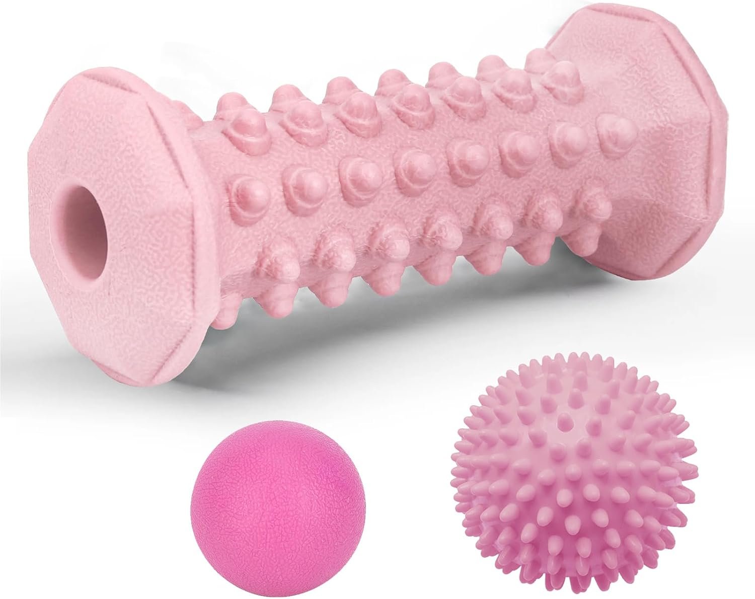 Pink Foot Massager Roller Set for Plantar Fasciitis, Arch&Heel Pain Relief
