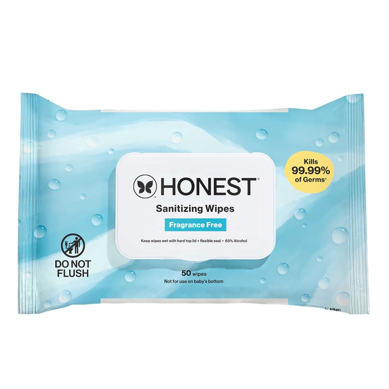 The Honest Company Sanitizing Wipes, Fragrance-Free, Antibacterial, 50ct