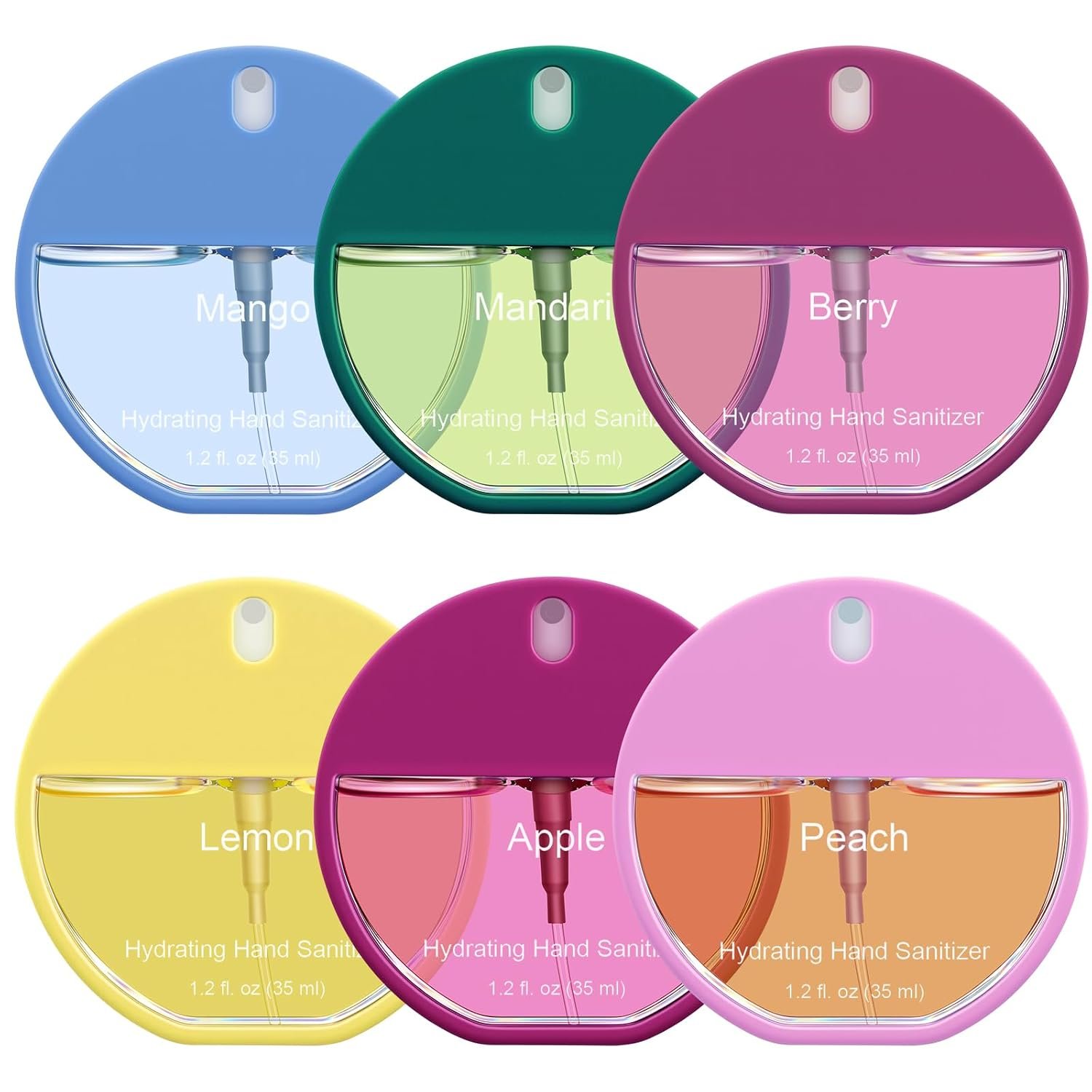 6 Pcs Hydrating Mini Hand Sanitizer Spray 1.21 Fl. oz Pocket Hand Sanitizer Spray Travel Size Portable for Daily Use Mother’s Day Friends Family Teachers Staff Employee Appreciation Gifts