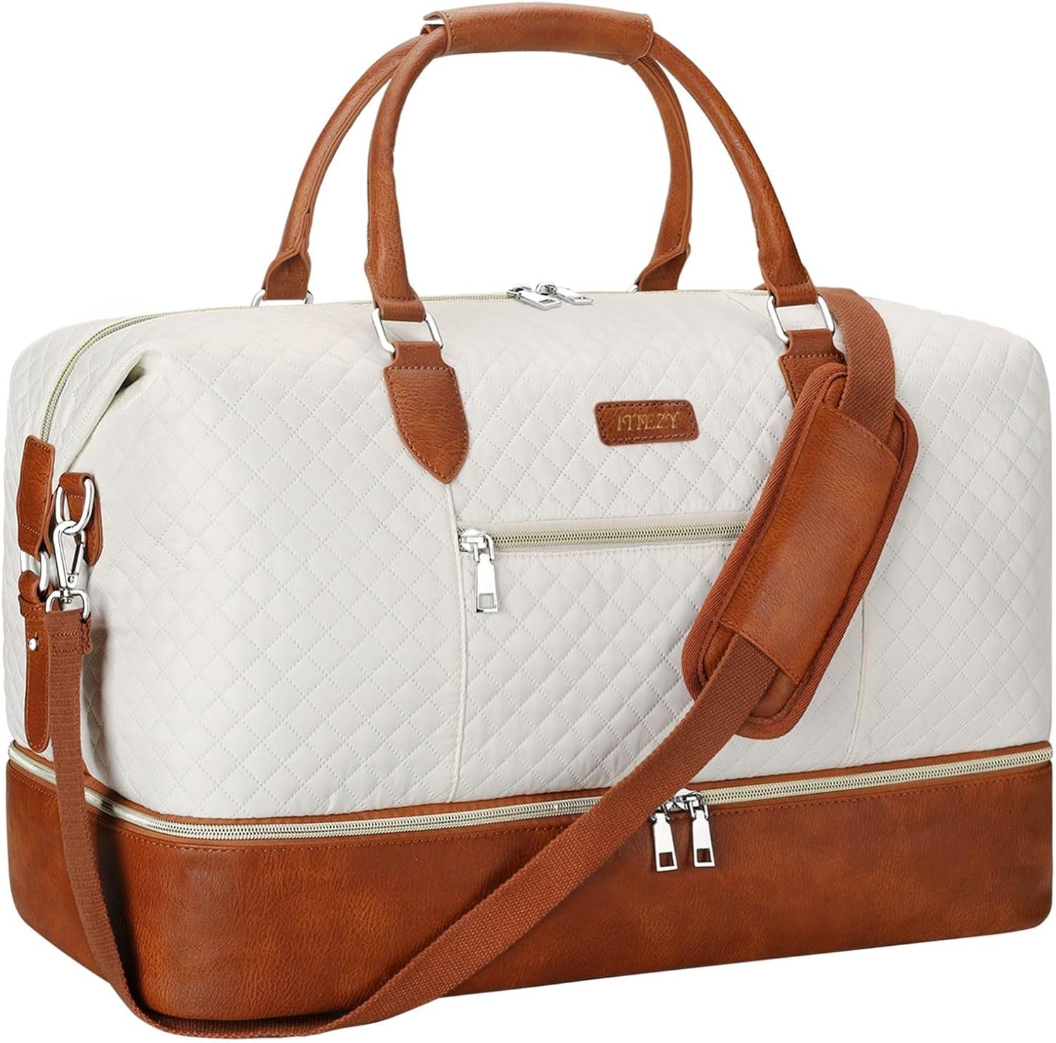 ITIEZY Weekender Bag for Women 21.5″ Travel Duffel Large Carry On Bag 3PCS