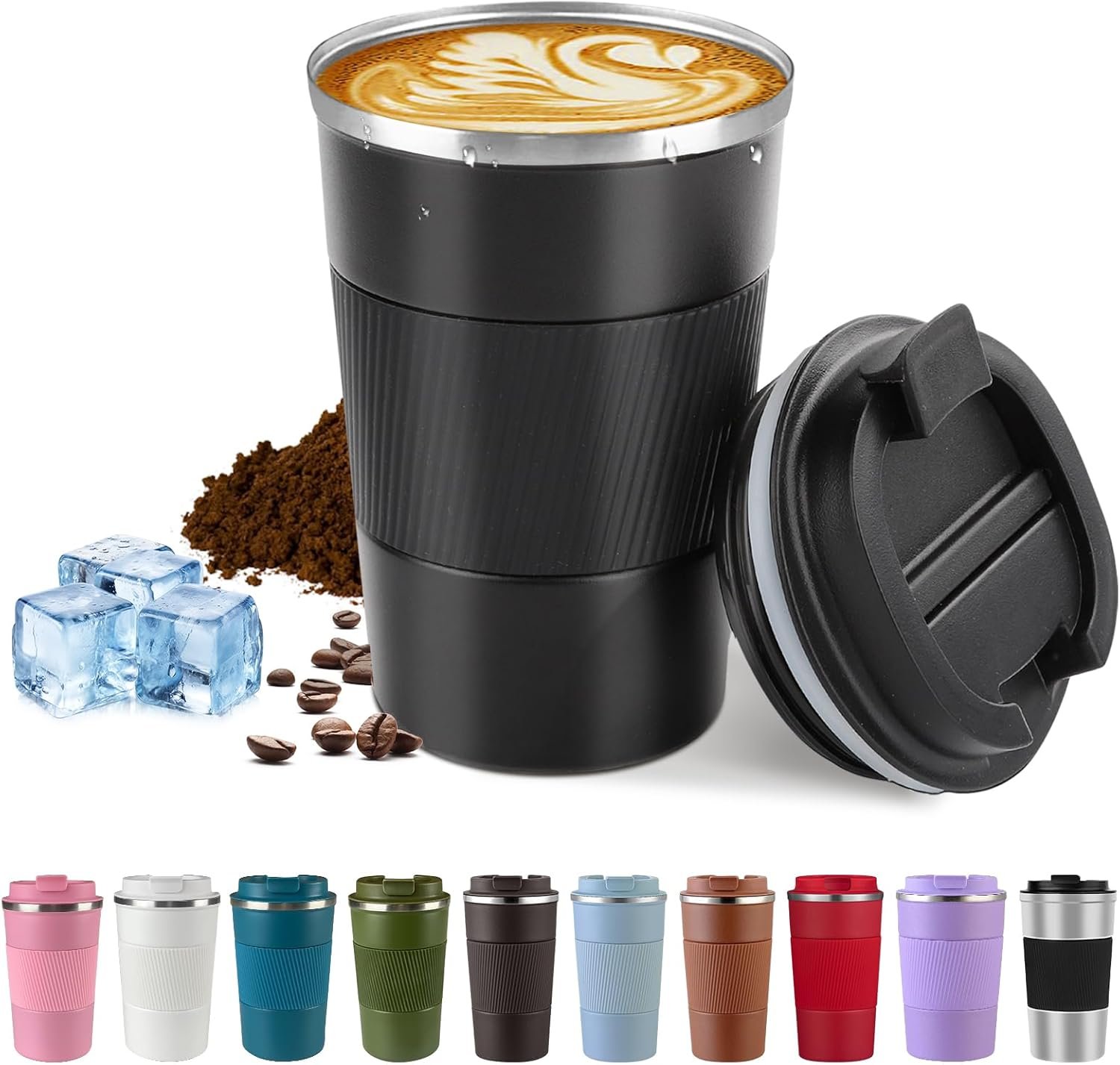 Vacuum Insulated Stainless Steel Travel Coffee Mug,Leak Proof Cup with Lid
