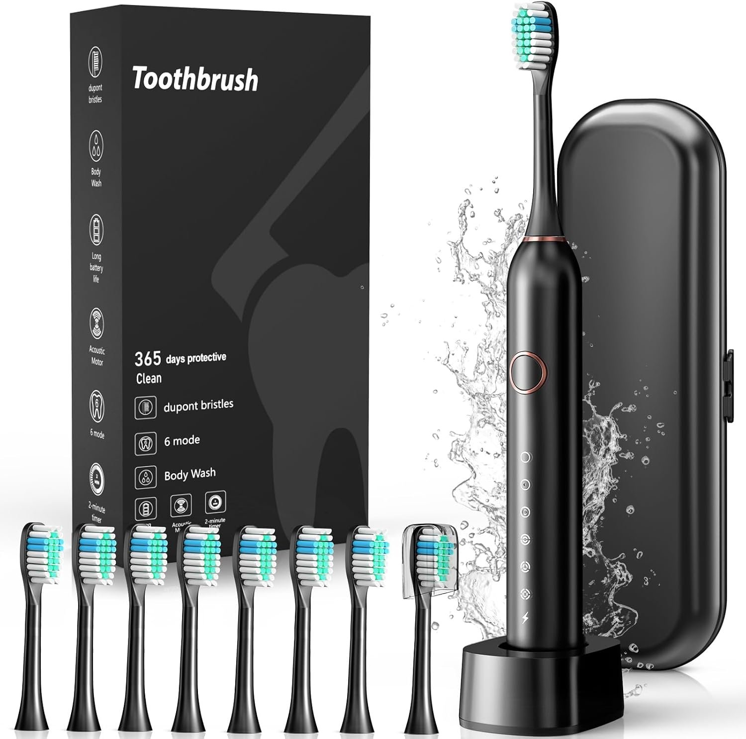 Electric Toothbrushes for Adults-Black