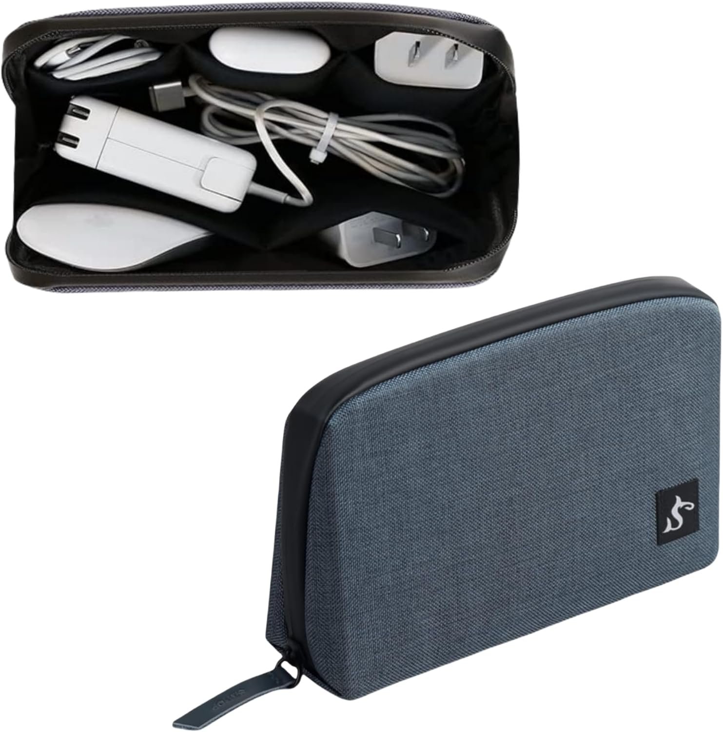 Small Electronics Organizer Travel Case, Cord and Cable Tech Bag Pouch