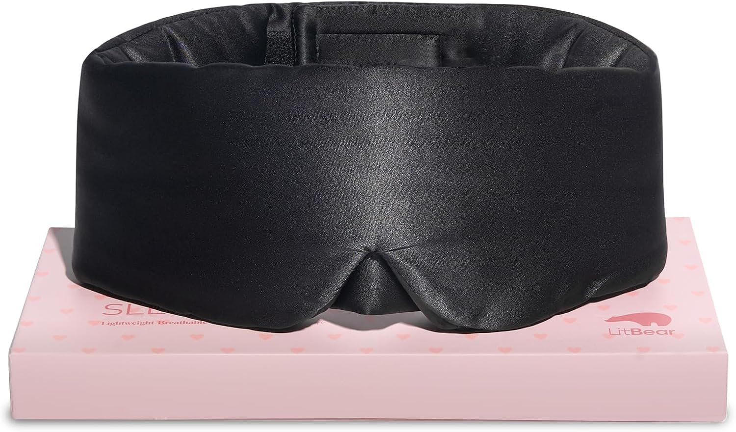 LitBear Silk Sleep Mask for Side Sleeper, Eye Mask Sleeping for Women Men