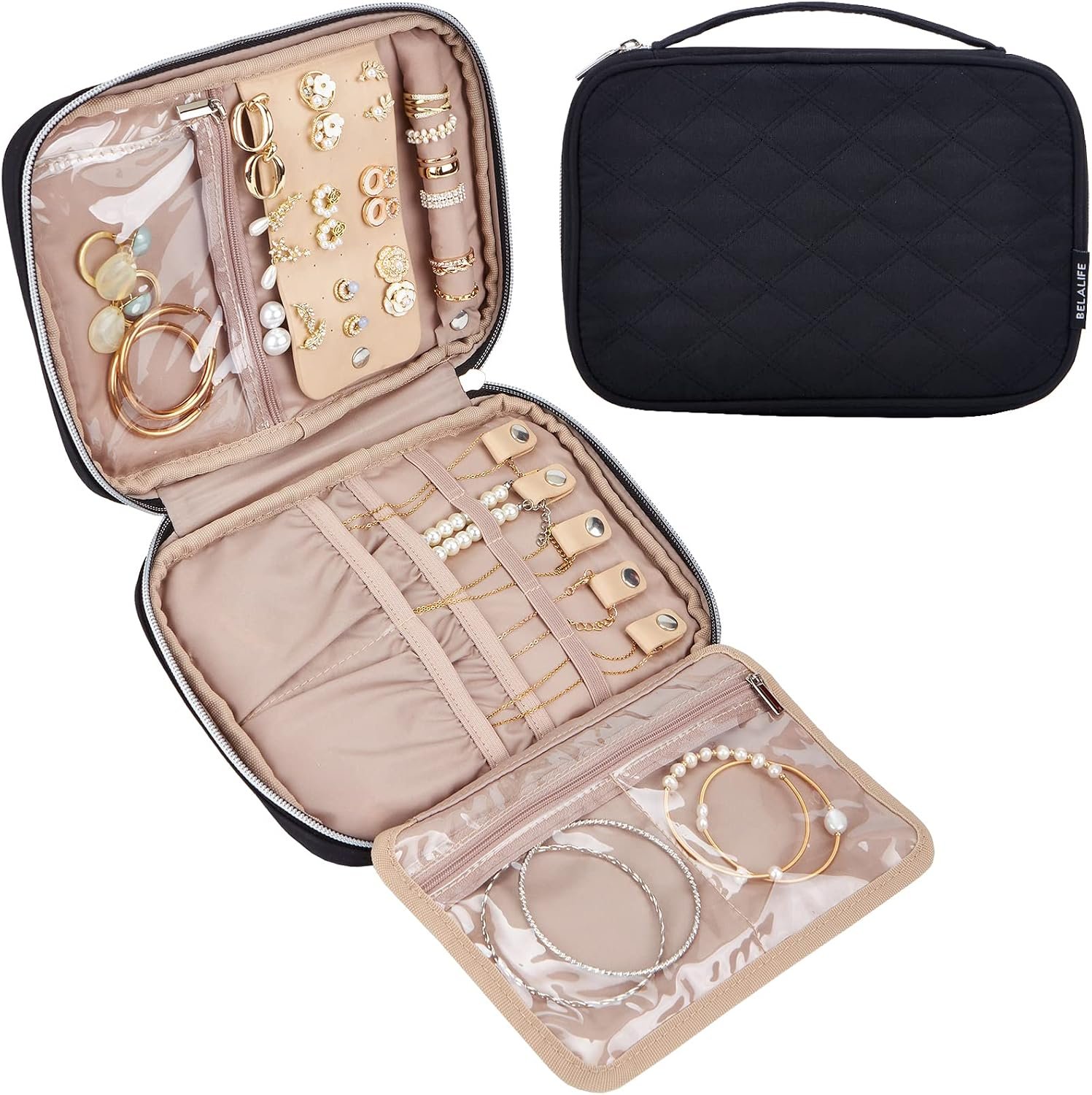 BELALIFE Travel Jewelry Organizer