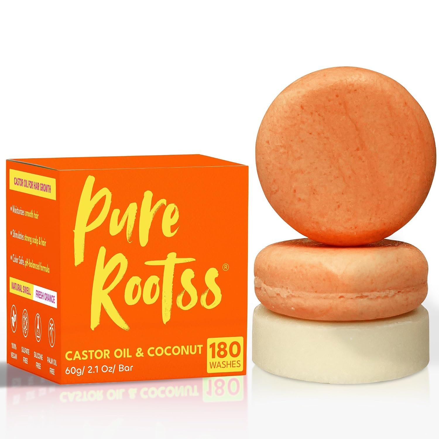 Castor Oil Shampoo and Conditioner Bars For Thickening Hair