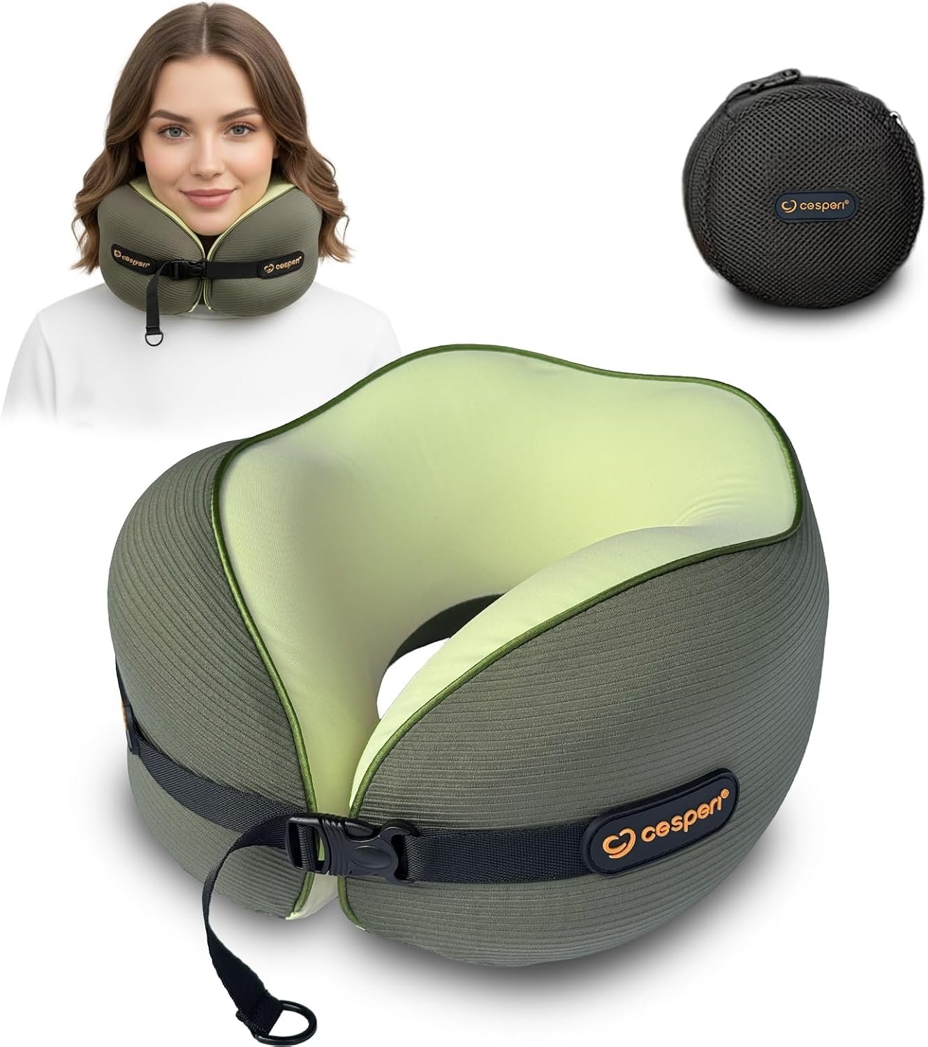Ergonomic Travel Neck Pillow for Airplanes & Cars, Small