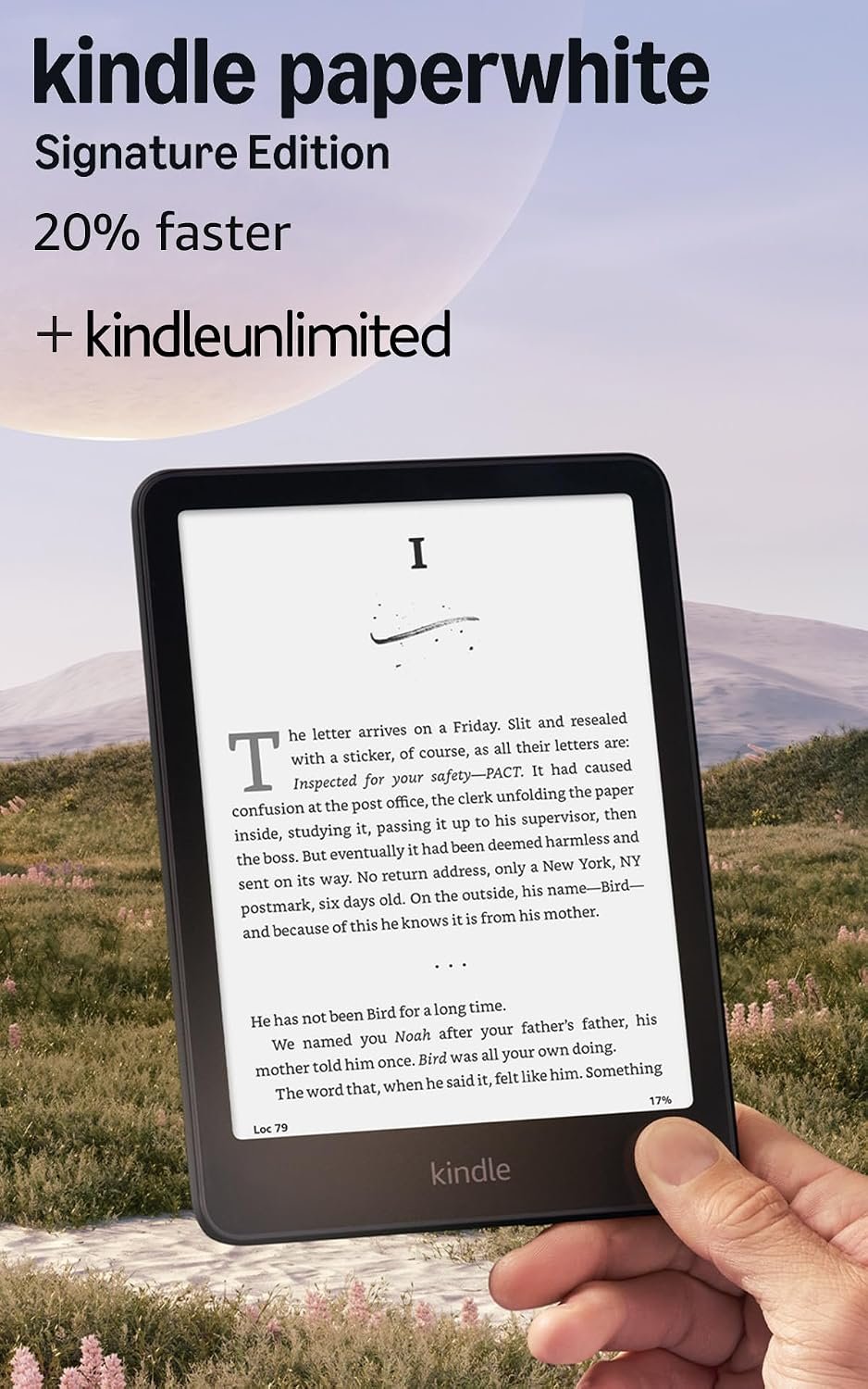 Amazon Kindle Paperwhite Signature Edition 32GB – 20% faster with auto-adjusting front light, wireless charging, and weeks of battery life – Metallic Black + 3 Months Free Kindle Unlimited (with auto-renewal)