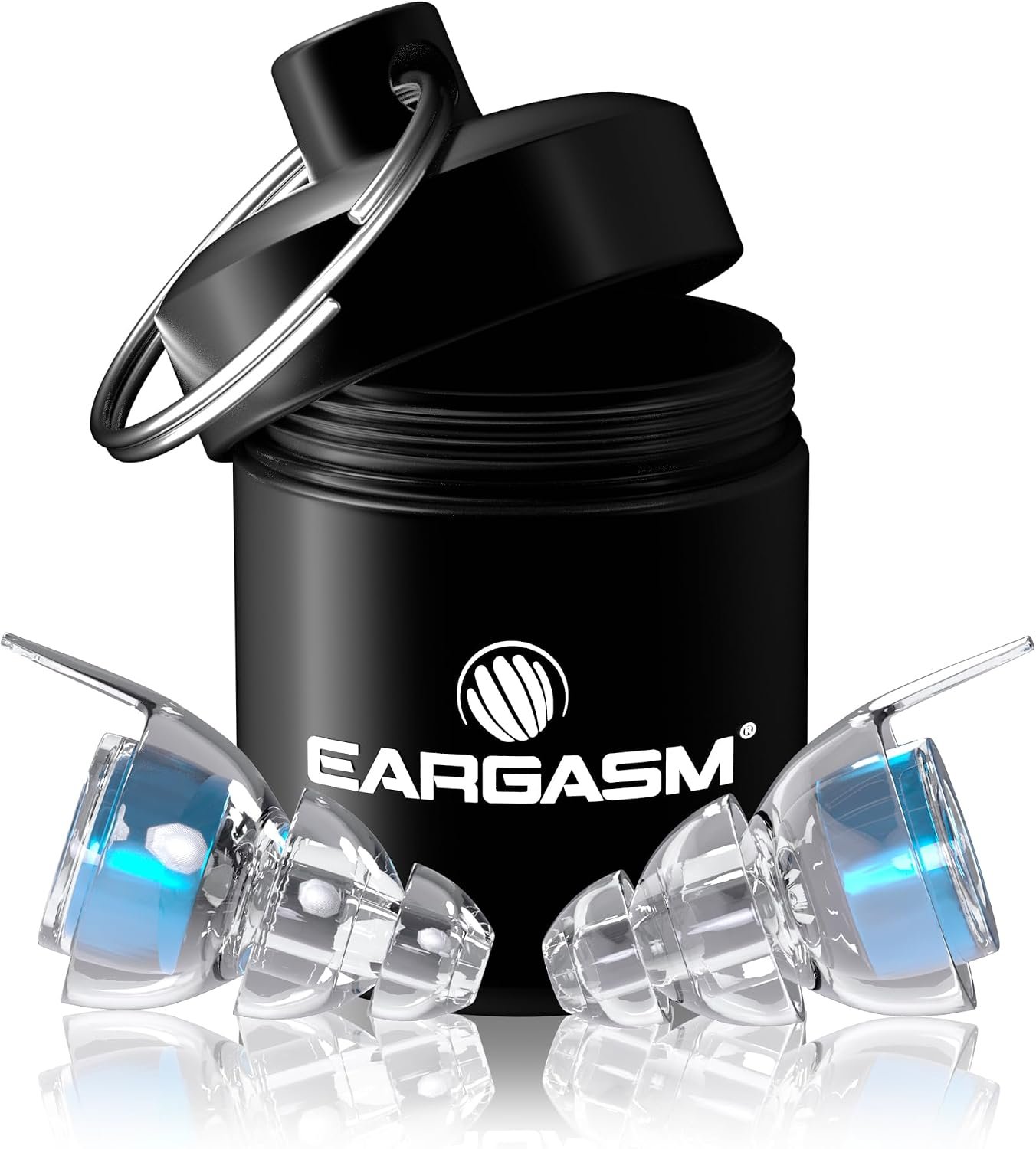 Eargasm High Fidelity Blue Earplugs for Concerts, Festivals, Musicians, DJs, Night-Life, Motorcycle Hearing Protection – Reusable Ear Plugs for High Fidelity Noise Reduction up to 21 dB