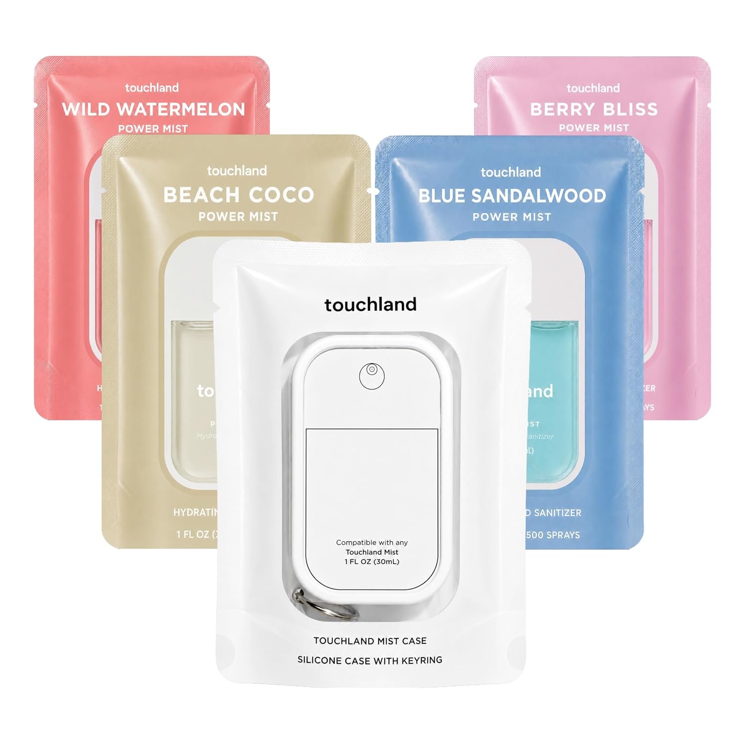 Touchland Dream 5 Hydrating Hand Sanitizer Spray & Case Gift Travel Size