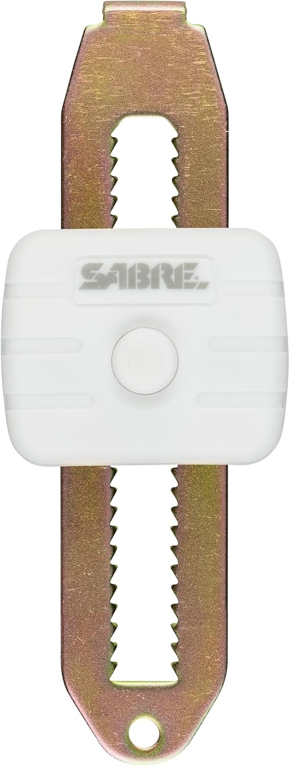Sabre Compact Travel Door Lock, Portable Door Security for Hotels, Vacation Rentals, Apartments, & Dorms, Fits Most Inward-Opening Doors, Door Latch Lock, Withstands 730 lbs of Force, No Tools Needed