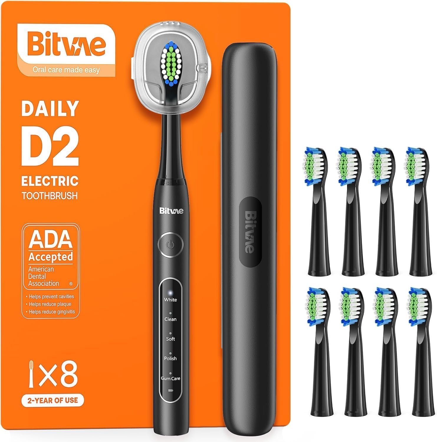 Bitvae ADA Accepted Electric Toothbrush, 60-Day Battery Travel Toothbrush